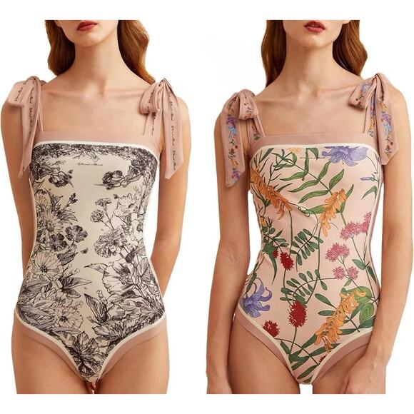 Visual Mood Reversible One Piece Swimsuit Women’s Small NWT – Tropical Print - Picture 1 of 16